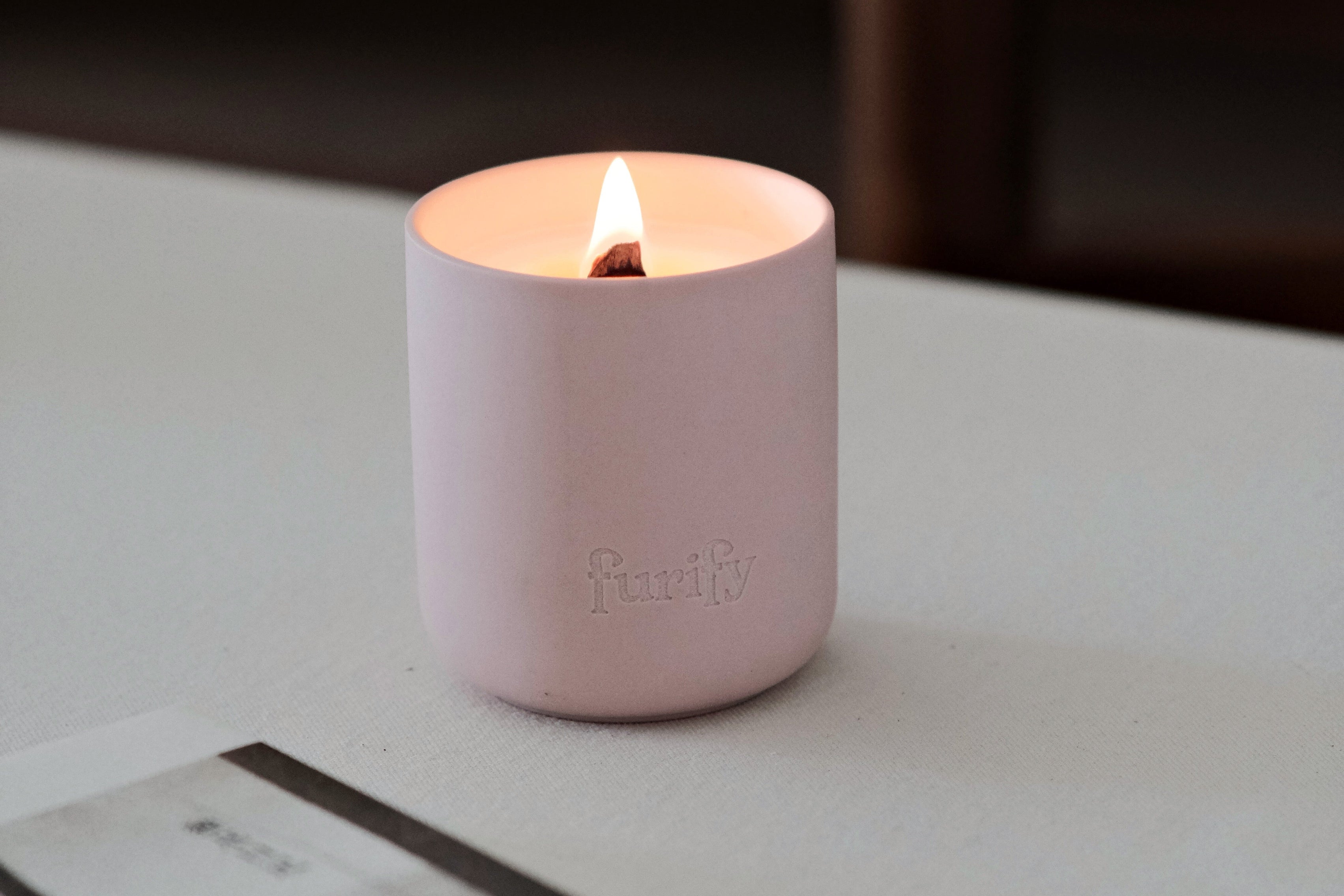 Furify® Soy & Coconut Wax Wood Wick Tranquil Zen Candle Furify