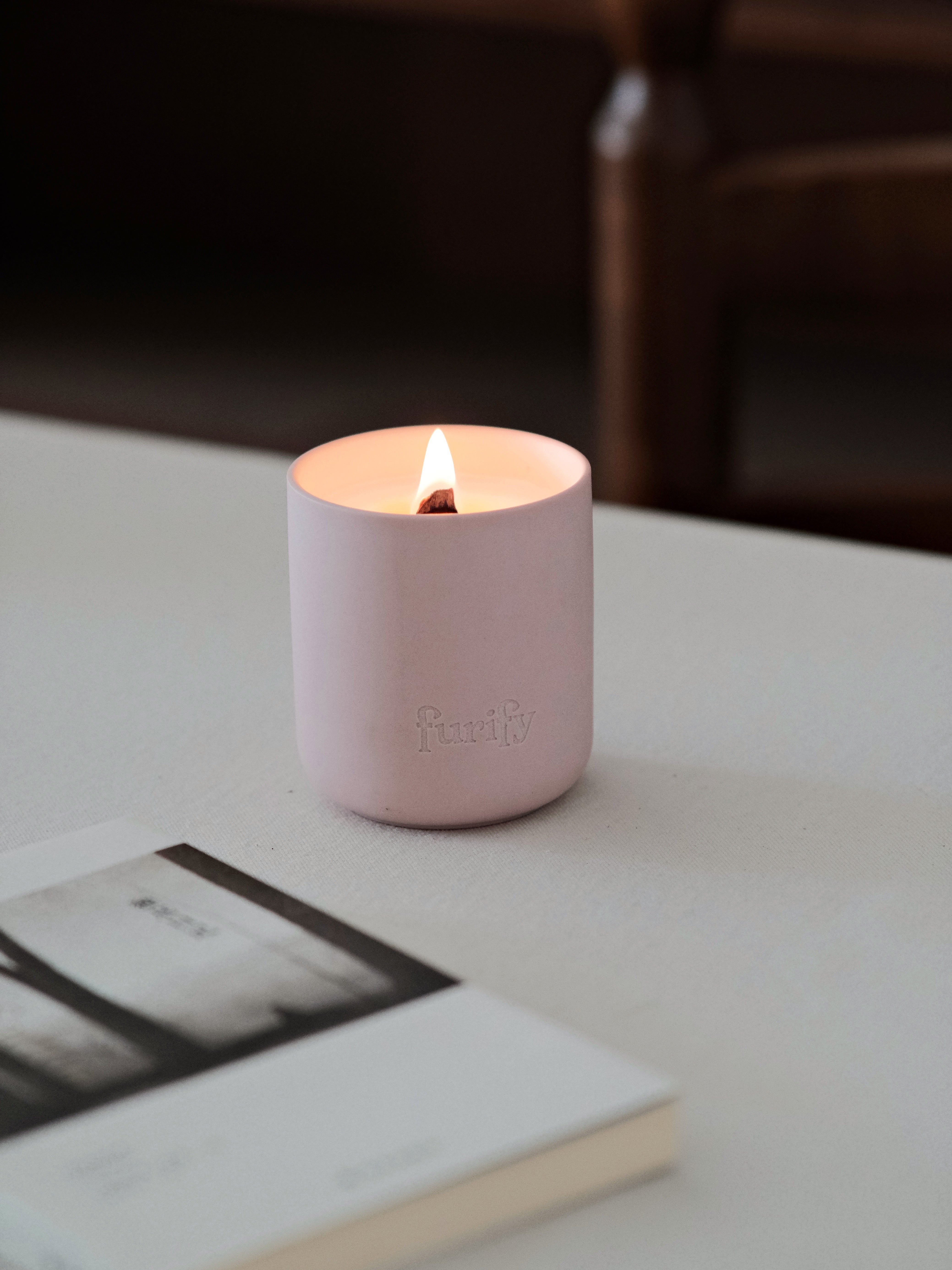 Furify® Soy & Coconut Wax Wood Wick Tranquil Zen Candle Furify