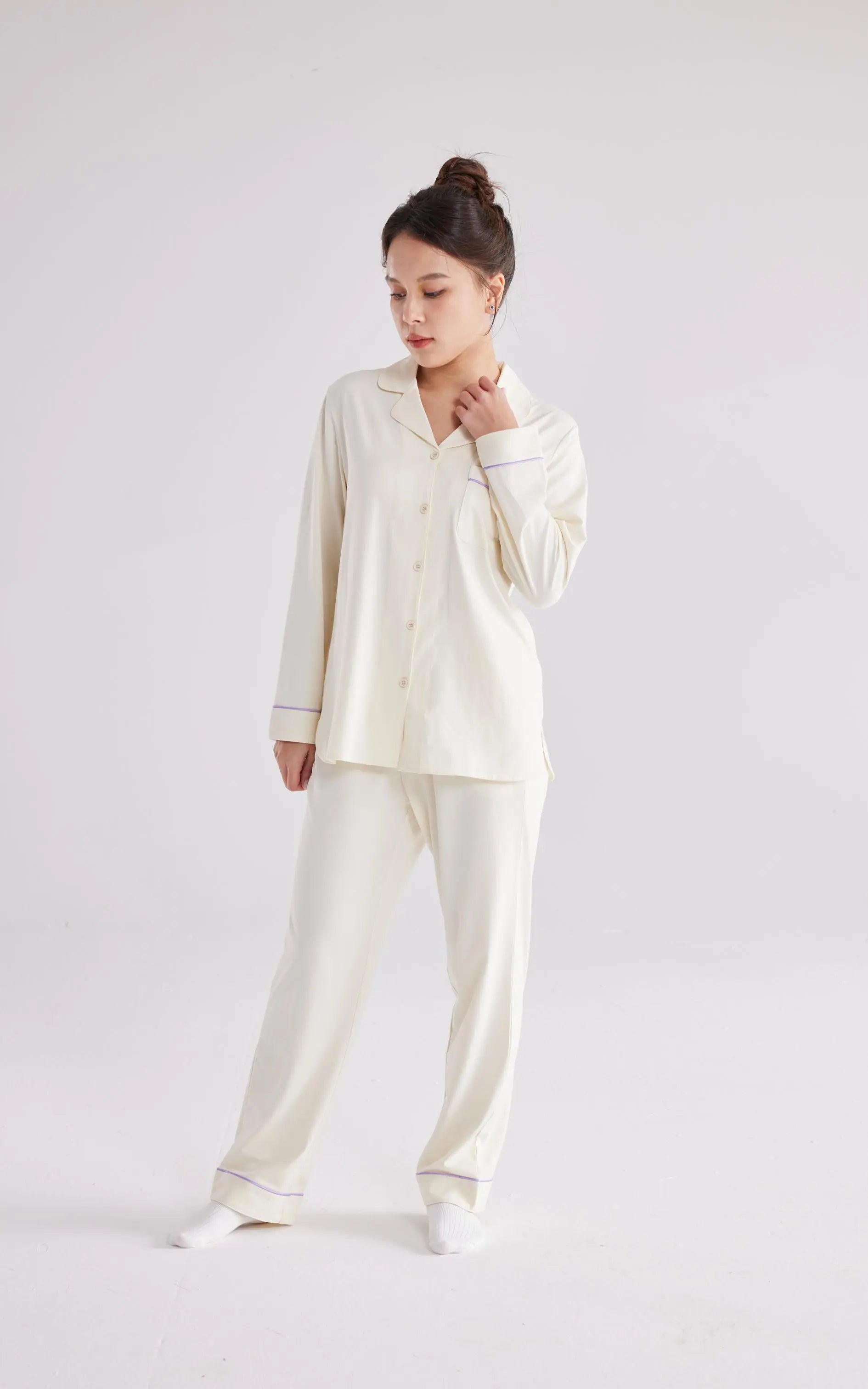 Eucalyptus Fiber Long-Sleeve Pyjamas Set